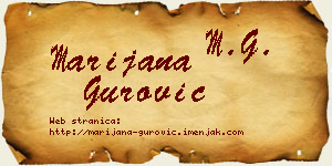 Marijana Gurović vizit kartica